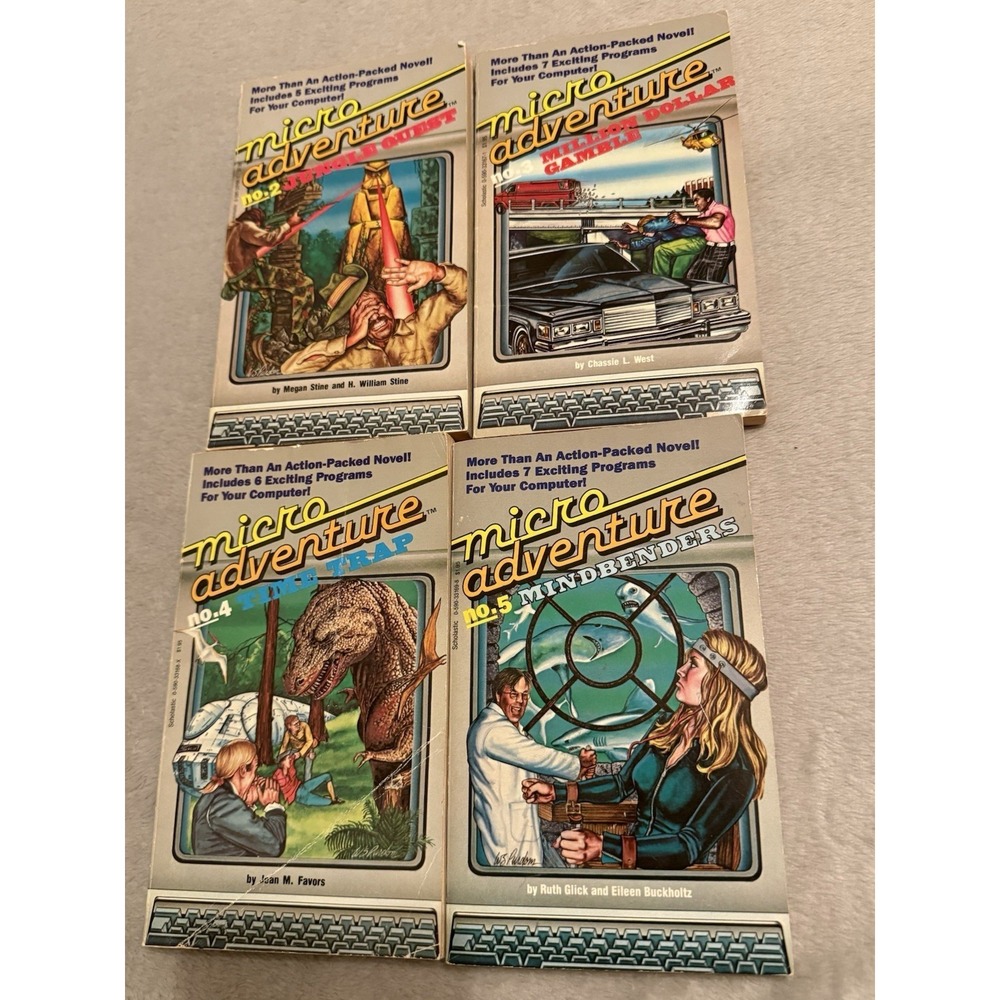 Micro Adventure 2 3 4 5 Lot Vintage Computer Action Paperback Lot